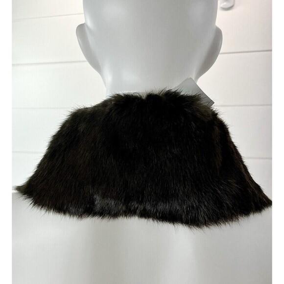 Genuine Brown Rabbit Stole Clip One Size Retro Glam Mob Wife - Picture 4 of 8